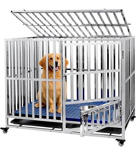 Amazon.co.jp: 大型犬 ゲージ ケージ ステンレス 屋根付き Amazon.co.jp: 大型犬 ゲージ ケージ ステンレス 屋根付き